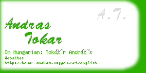 andras tokar business card